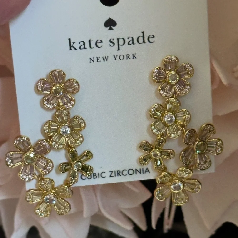 NWT Kate Spade Fleurette Statement Earrings - Picture 5 of 5